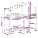 Stapelbedframe Zonder Matras Massief Grenenhout