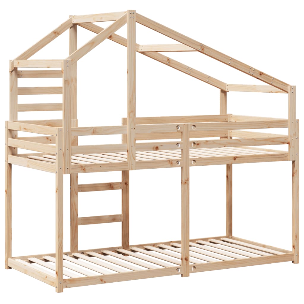 Stapelbedframe Zonder Matras Massief Grenenhout