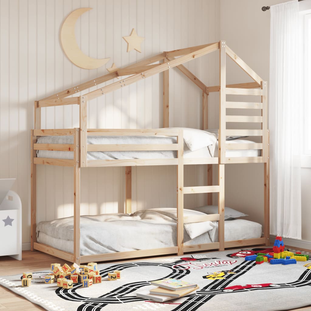 Stapelbedframe Zonder Matras Massief Grenenhout
