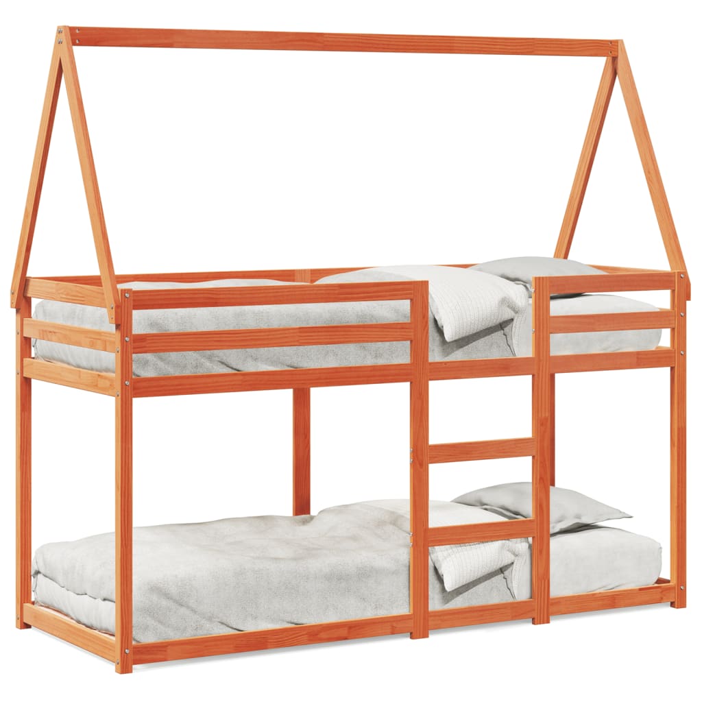Stapelbed Met Dak Massief Grenenhout