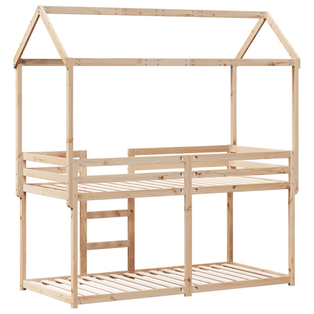 Stapelbedframe Zonder Matras Massief Grenenhout