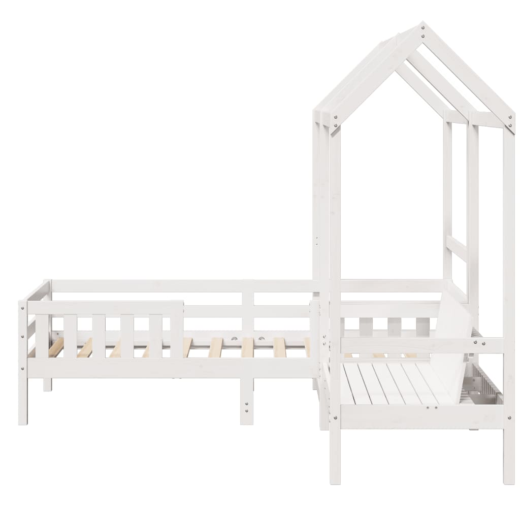 Kinderbed Met Dak Massief Grenenhout