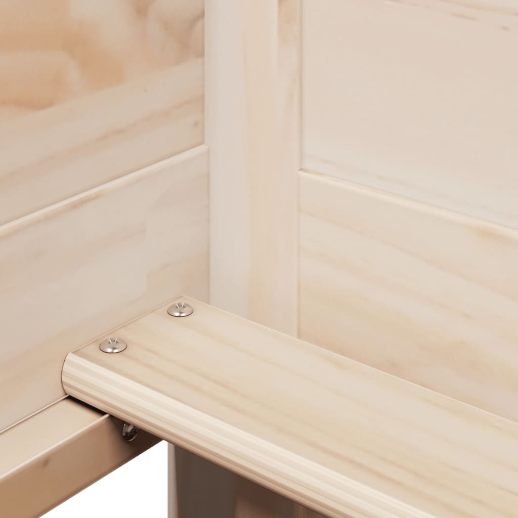 Kinderbed Met Huisje En Bankje Massief Grenenhout