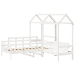 Kinderbed Met Huisje En Bankje Massief Grenenhout