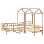 Kinderbed Met Huisje En Bankje Massief Grenenhout