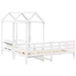 Kinderbed Met Bank En Huisje Massief Grenenhout