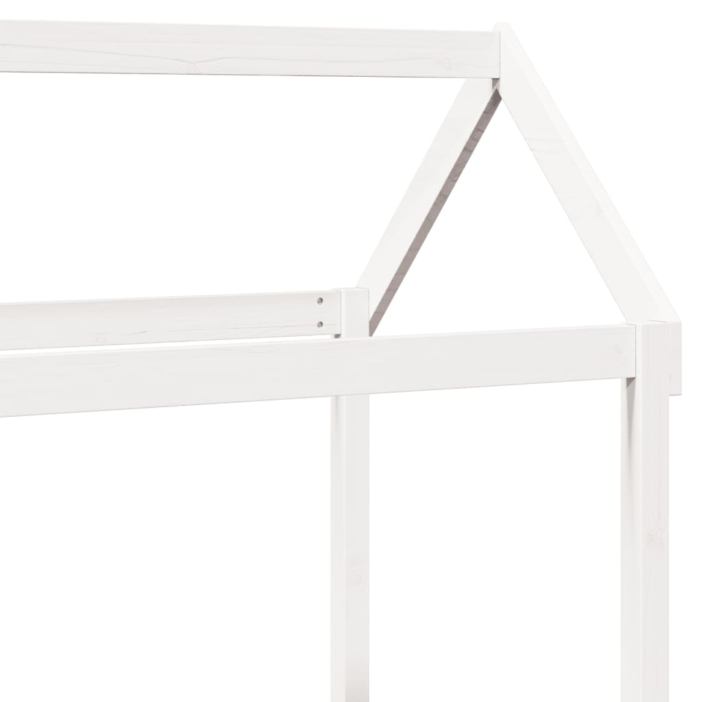 Kinderbed Met Bank En Huisje Massief Grenenhout