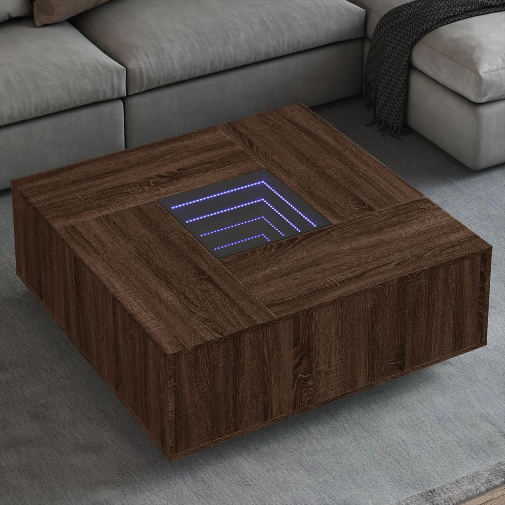 Salontafel Met Infinity Led Eiken