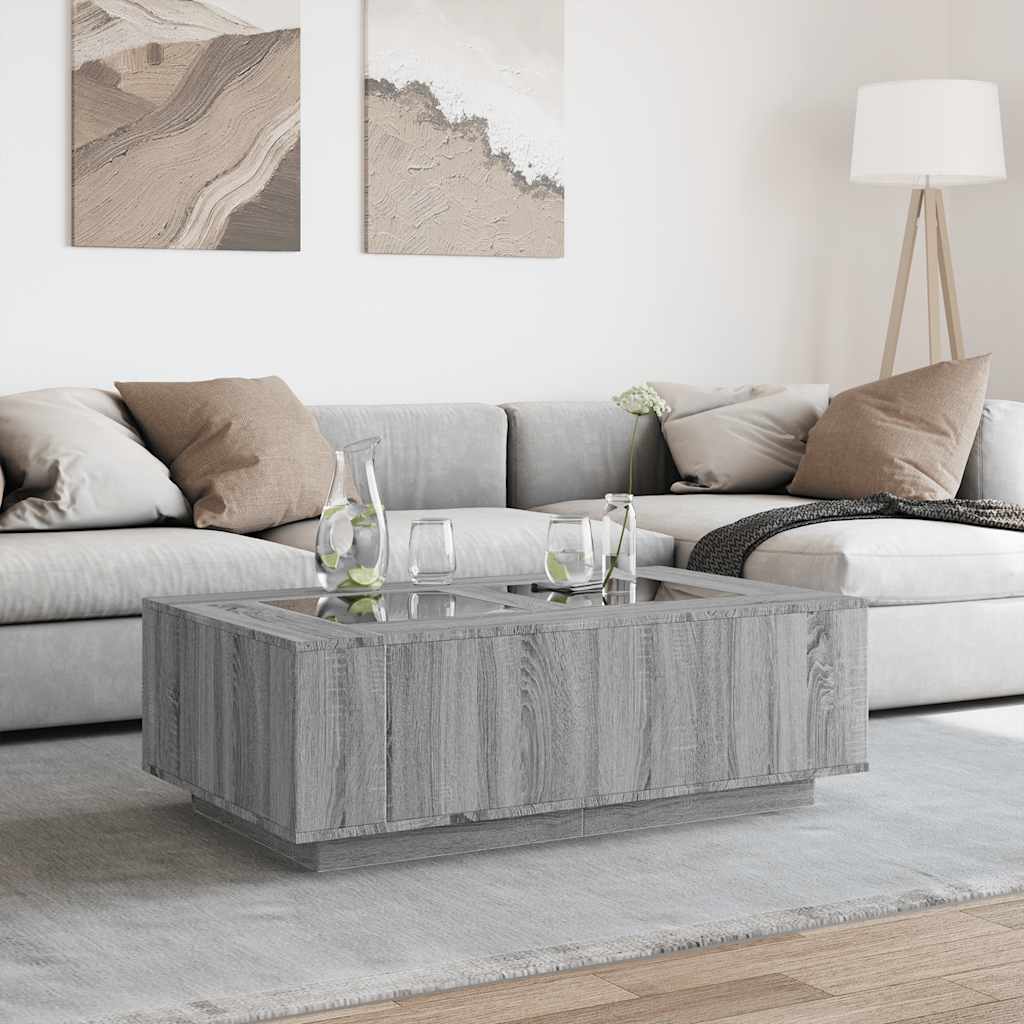 Salontafel Met Infinity Led Eiken