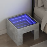 Nachtkastje Met Infinity Led 40X40X30 Cm Eiken