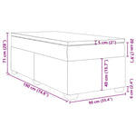 Boxspring Met Matras Stof 90X190 Cm