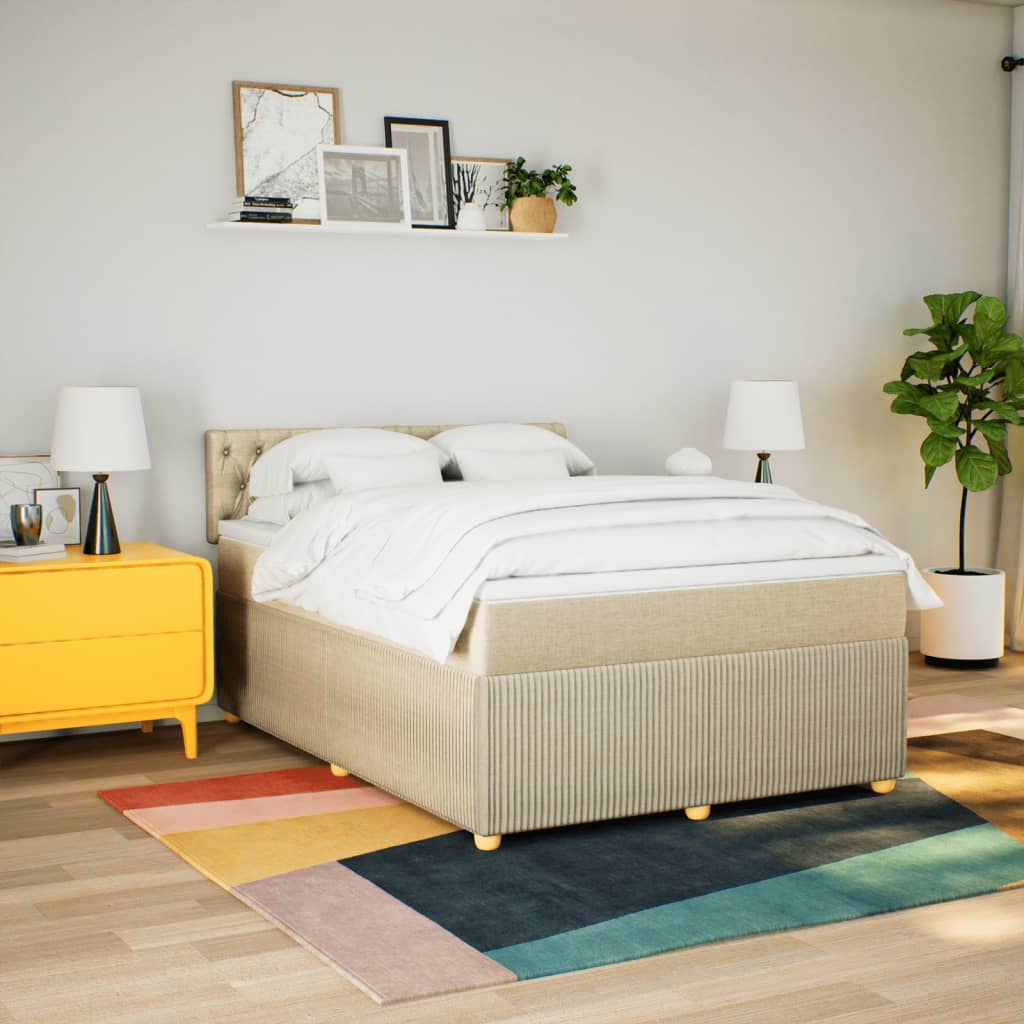 Boxspring Met Matras Stof Kleurig