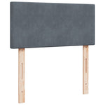 Boxspring Met Matras Fluweel Donkergrijs 1-Persoons (Alleen Au)