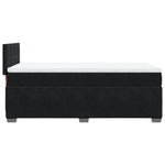 Boxspring Met Matras Fluweel Zwart 1-Persoons (Alleen Au)