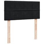 Boxspring Met Matras Fluweel Zwart 1-Persoons (Alleen Au)