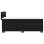 Boxspring Met Matras Fluweel Zwart 1-Persoons (Alleen Au)
