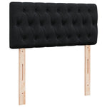Boxspring Met Matras Fluweel Zwart 1-Persoons (Alleen Au)