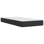 Boxspring Met Matras Kunstleer Zwart Single