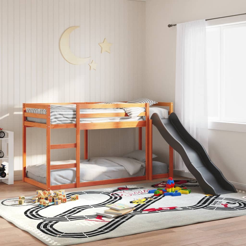 Stapelbed Met Glijbaan En Ladder Massief Grenenhout