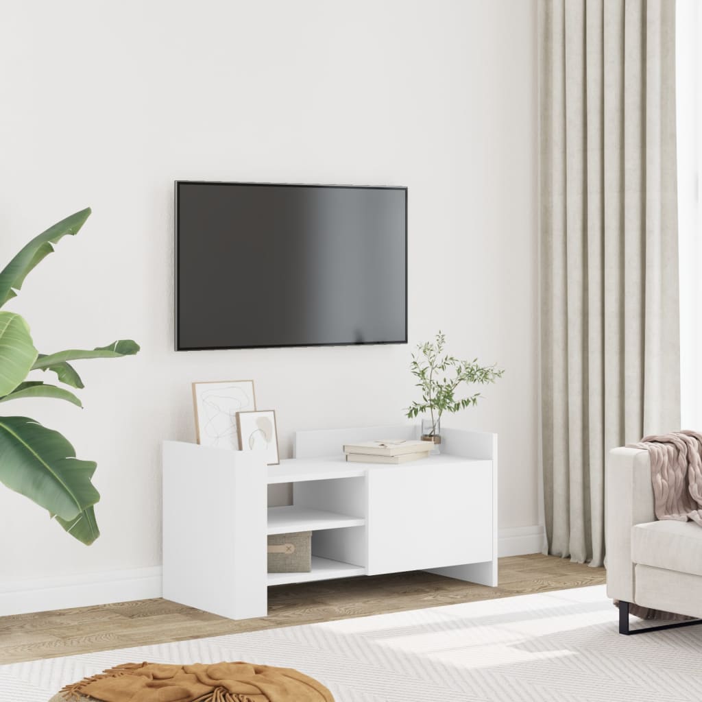Tv-Meubel 80X35X40 Cm Bewerkt Hout Kleurig