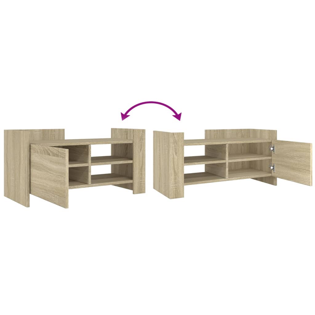 Tv-Meubel 80X35X40 Cm Bewerkt Hout Kleurig