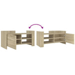 Tv-Meubel 80X35X40 Cm Bewerkt Hout Kleurig