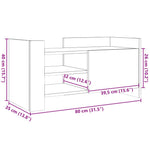 Tv-Meubel 80X35X40 Cm Bewerkt Hout Kleurig