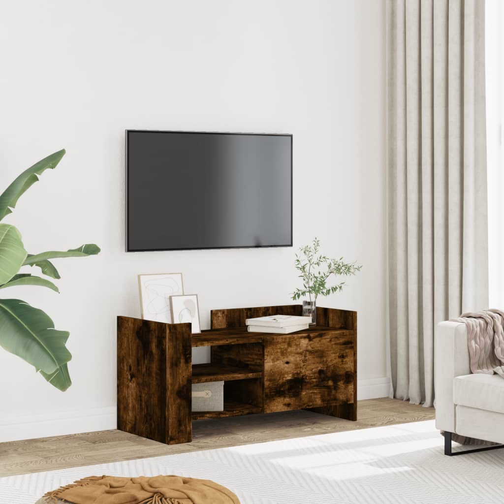 Tv-Meubel 80X35X40 Cm Bewerkt Hout Kleurig