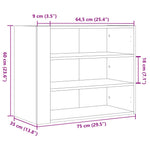 Wandkast 75X35X60 Cm Bewerkt Hout