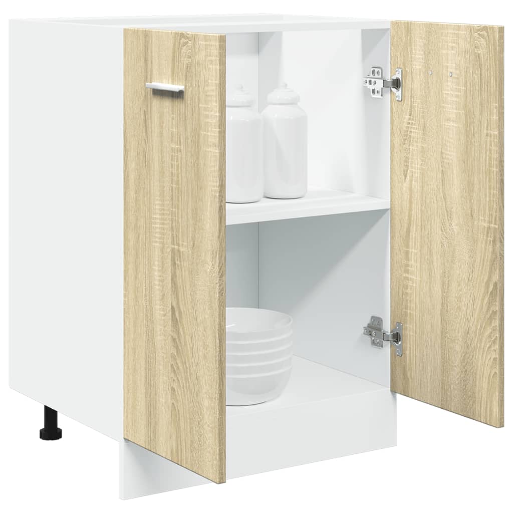 Onderkast 60X46X81,5 Cm Bewerkt Hout Kleurig