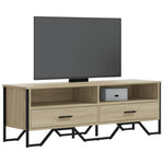 Tv-Meubel 122X34X41 Cm Bewerkt Hout