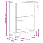 Boekenkast 50X31X74,5 Cm Bewerkt Hout Zwart