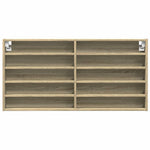 Vitrinekast 100X8,5X50 Cm Bewerkt Hout Kleurig