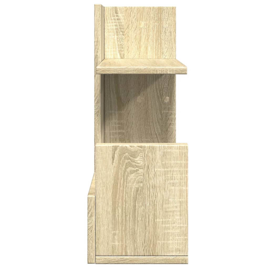 Bureau Organiser 49X20X52,5 Cm Bewerkt Hout Kleurig