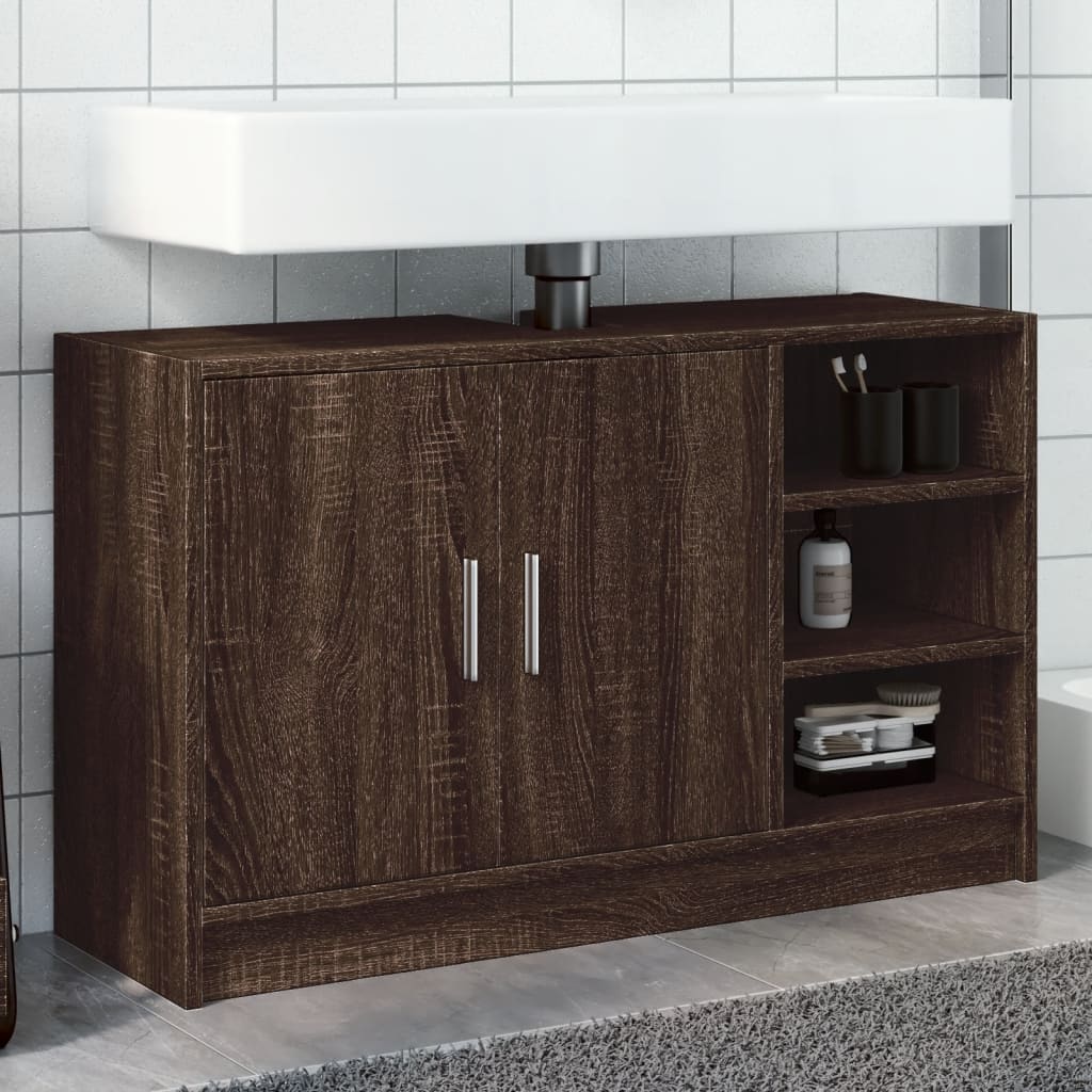 Wastafelkast Bewerkt Hout Kleurig