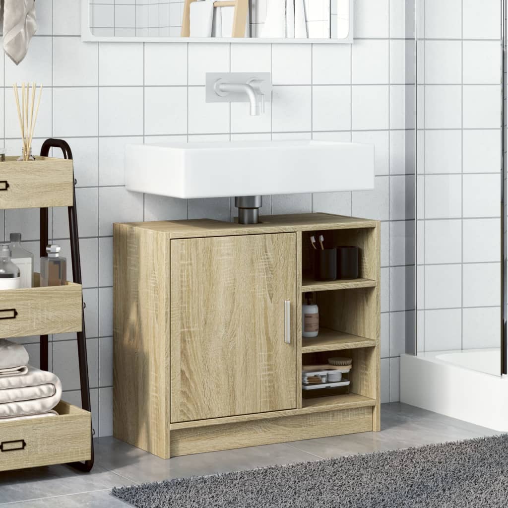Wastafelkast Bewerkt Hout Kleurig