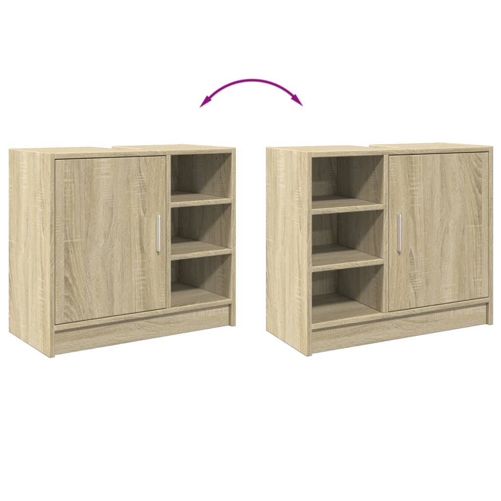 Wastafelkast Bewerkt Hout Kleurig
