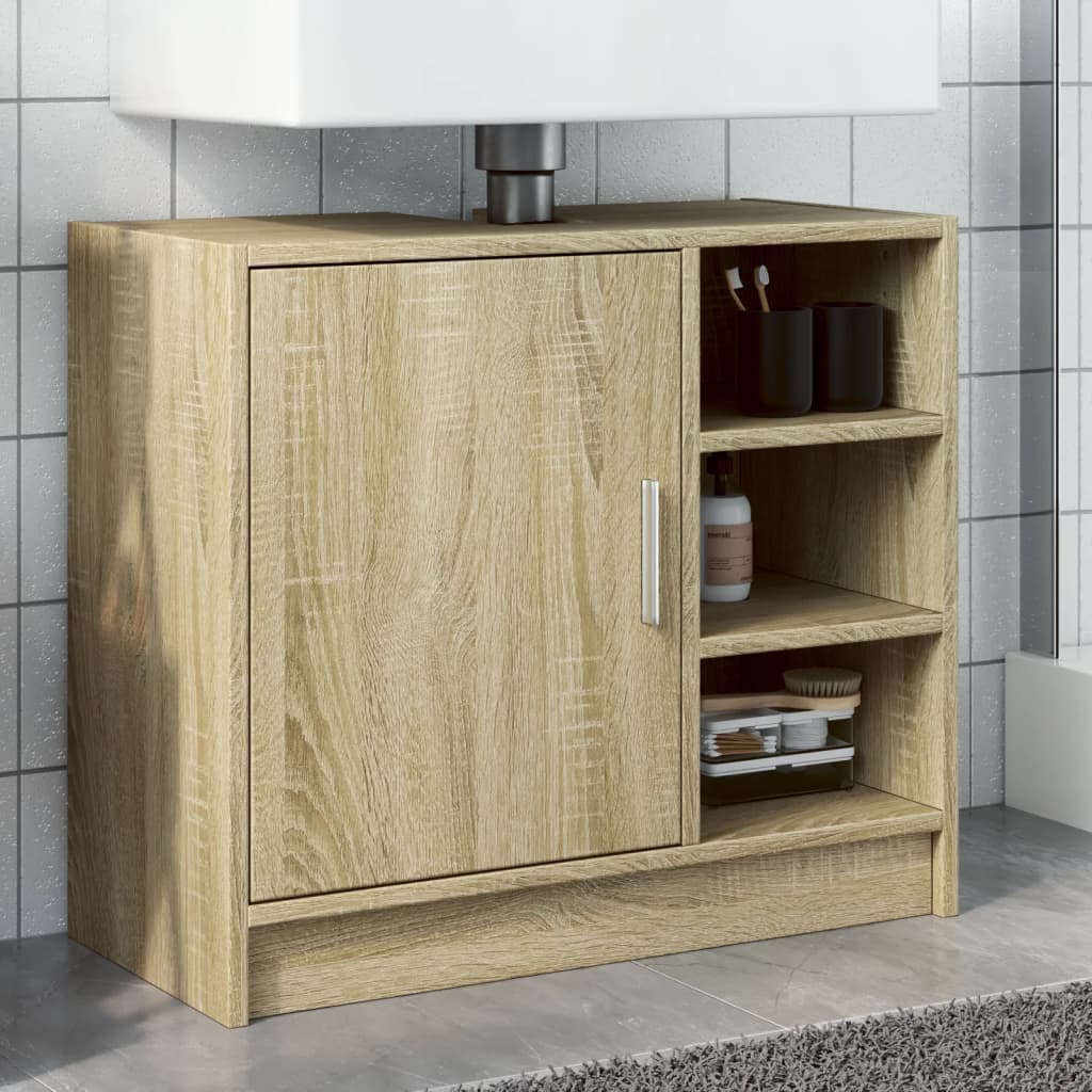 Wastafelkast Bewerkt Hout Kleurig