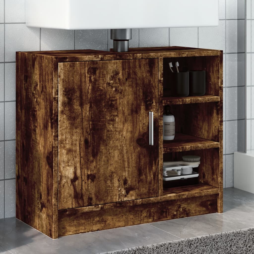 Wastafelkast Bewerkt Hout Kleurig
