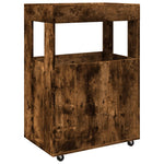 Drankkar 60X39,5X89 Cm Bewerkt Hout Kleurig