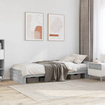 Bedframe Bewerkt Hout Eikenkleurig