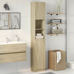 Badkamerkast 32X25,5X190 Cm Bewerkt Hout