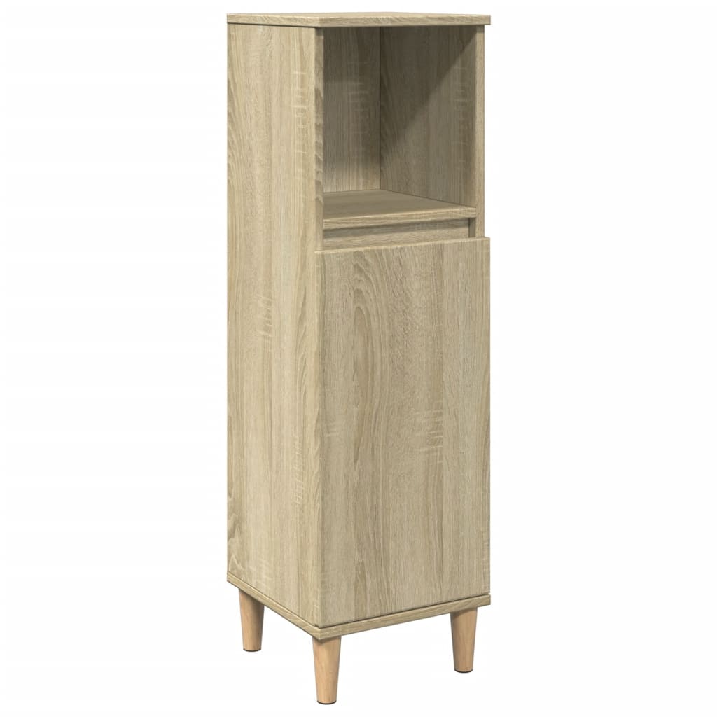 Badkamerkast 30X30X100 Cm Bewerkt Hout Kleurig