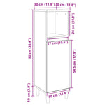 Badkamerkast 30X30X100 Cm Bewerkt Hout Kleurig