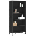 Boekenkast 50X31X74,5 Cm Bewerkt Hout Zwart