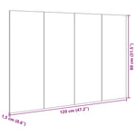 Hoofdbord Met Kastjes 120 Cm Bewerkt Hout Kleurig