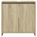 Wastafelkast 60X33X60 Cm Bewerkt Hout Sonoma Eikenkleurig