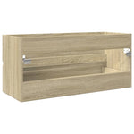 Wastafelkast 100X38,5X45 Cm Bewerkt Hout Sonoma Eikenkleurig