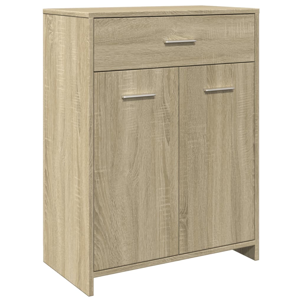 Badkamerkast 60X33X80 Cm Spaanplaat Sonoma Eikenkleurig
