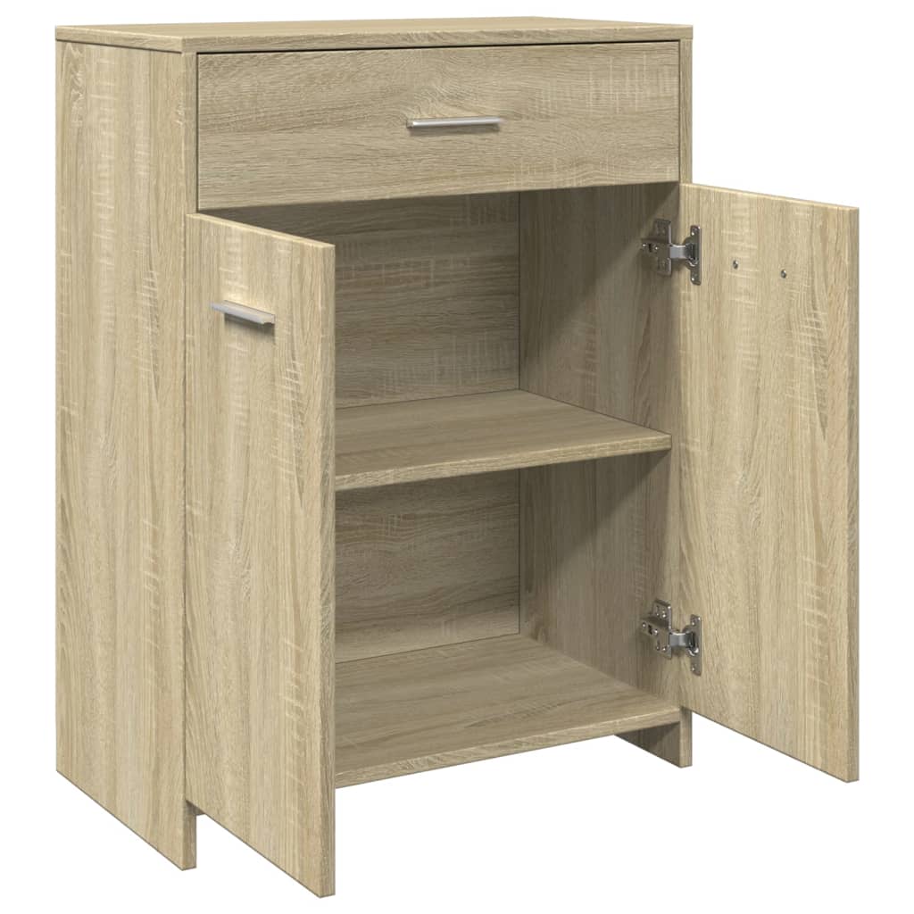 Badkamerkast 60X33X80 Cm Spaanplaat Sonoma Eikenkleurig